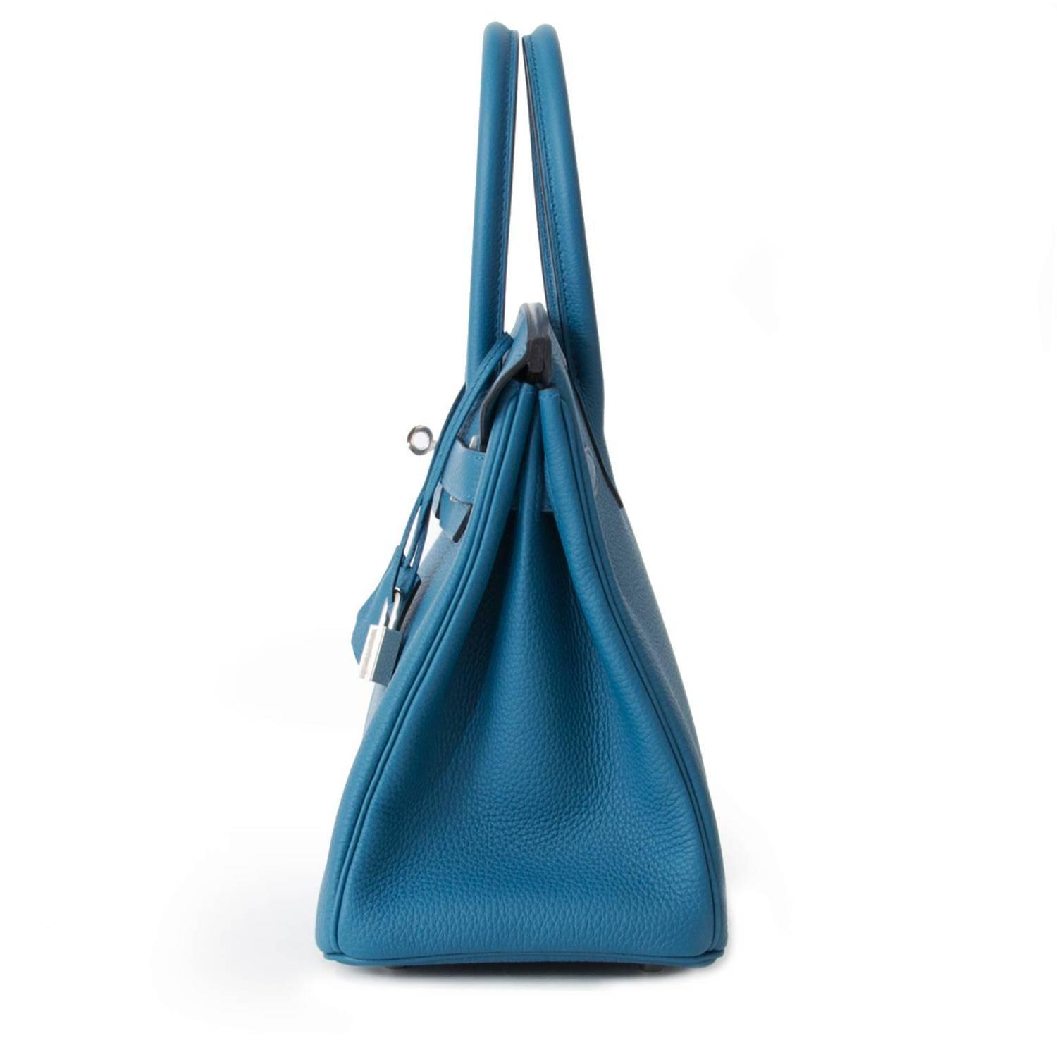 designer luxury Brand NEW Hermes Birkin Togo Cobalt 30 PHW at the best price worldwide shipping