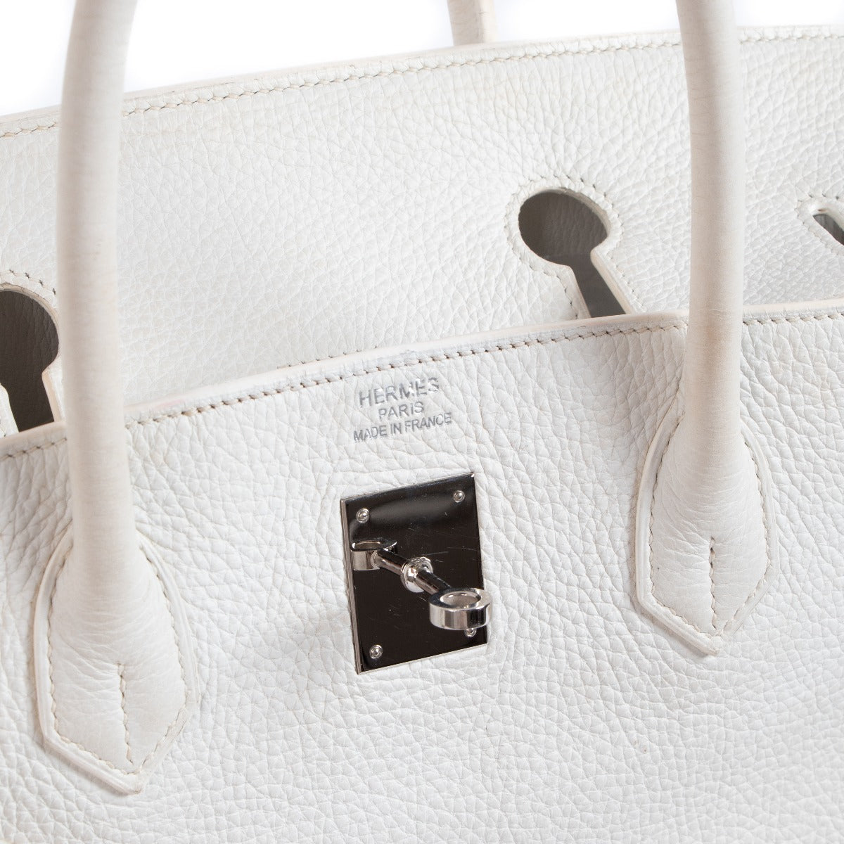 seconde main Hermes Birkin 40 blanc taurillon clemence