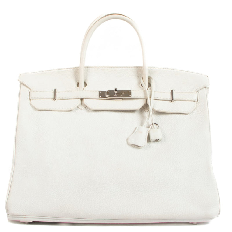 Hermès Birkin 40 White Taurillon Clemence