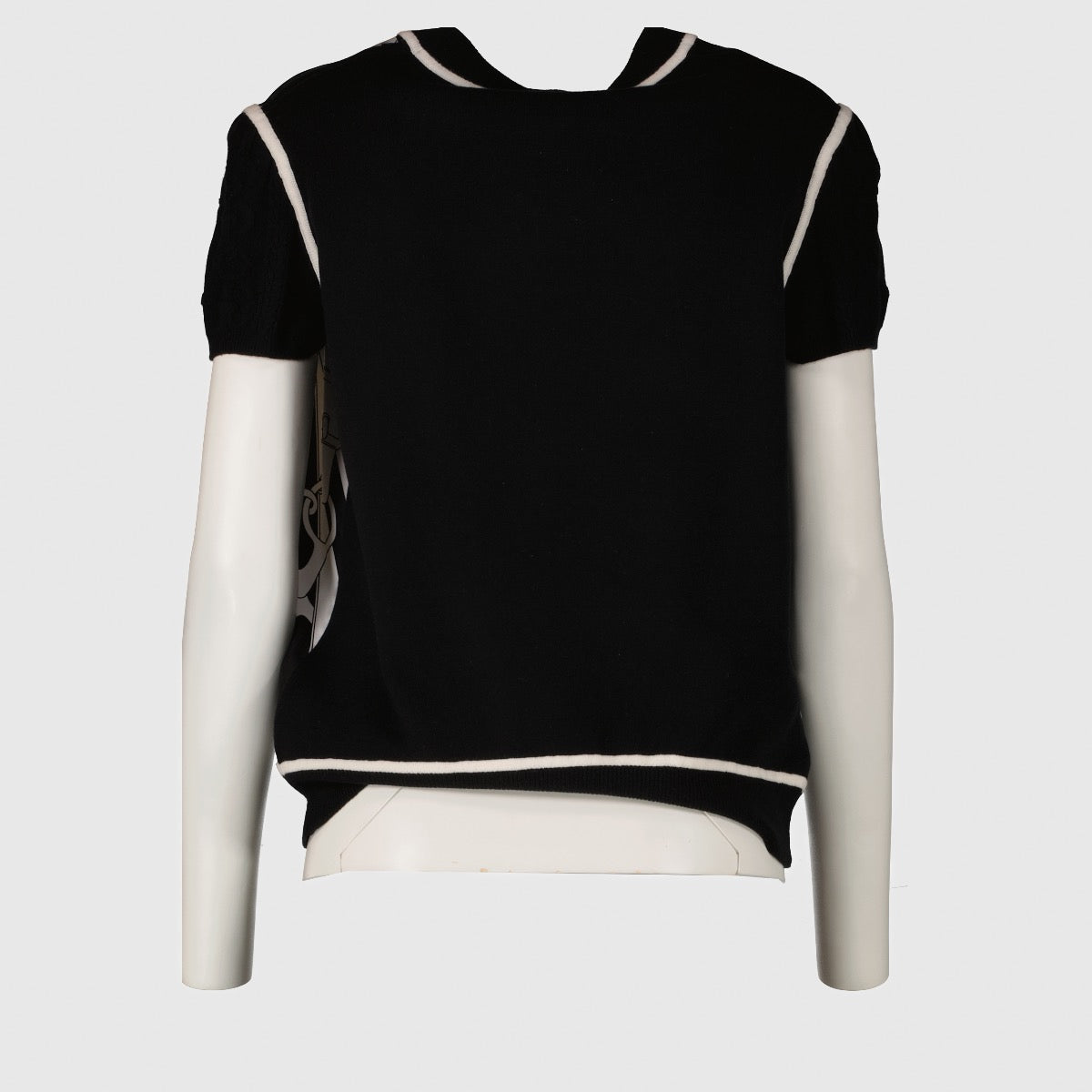 Hermès "Promenade du Matin Remix" Short-Sleeve Twillaine Sweater - Size FR40