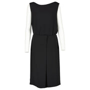 Hermès Black Silk Dress/Wrap Skirt Set