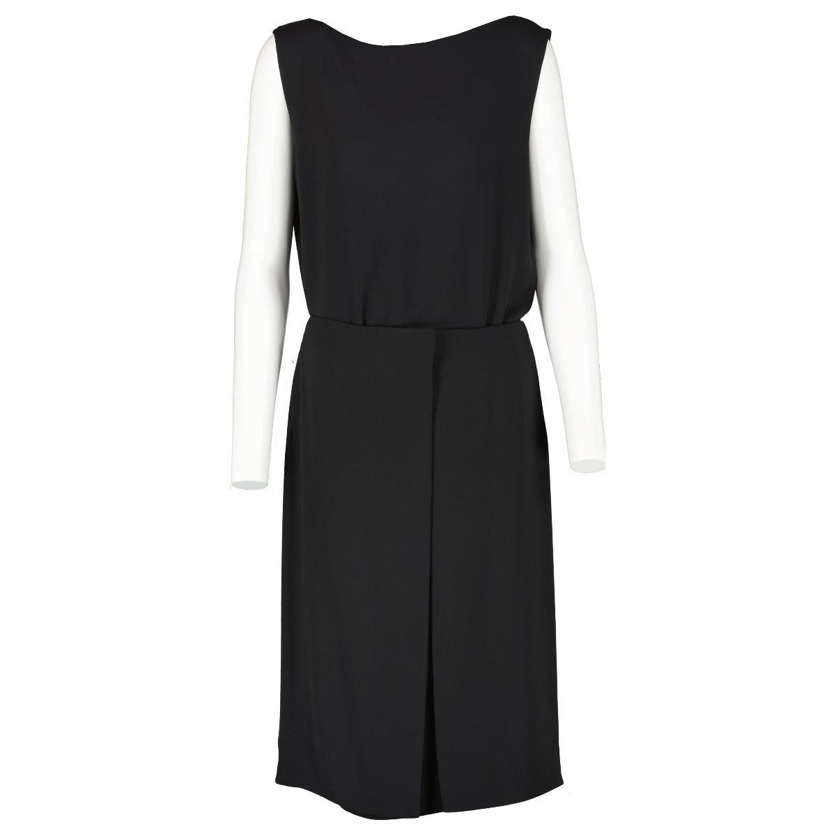 Hermès Black Silk Dress/Wrap Skirt Set