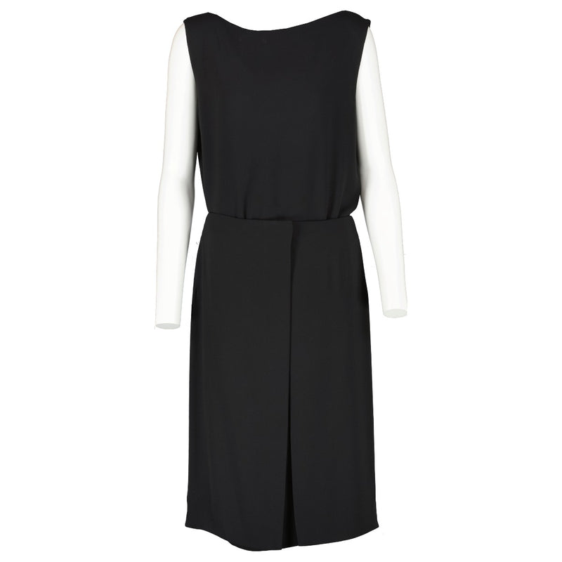 Hermès Black Silk Dress/Wrap Skirt Set