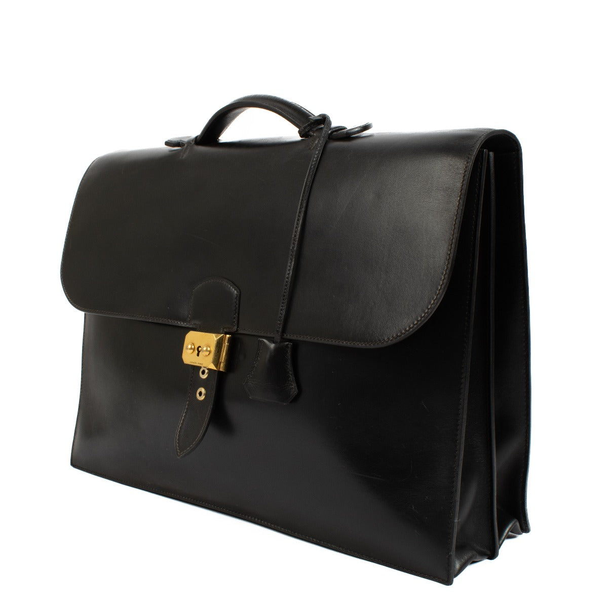 Hermès Sac a Depeches 2-41 Black Box GHW