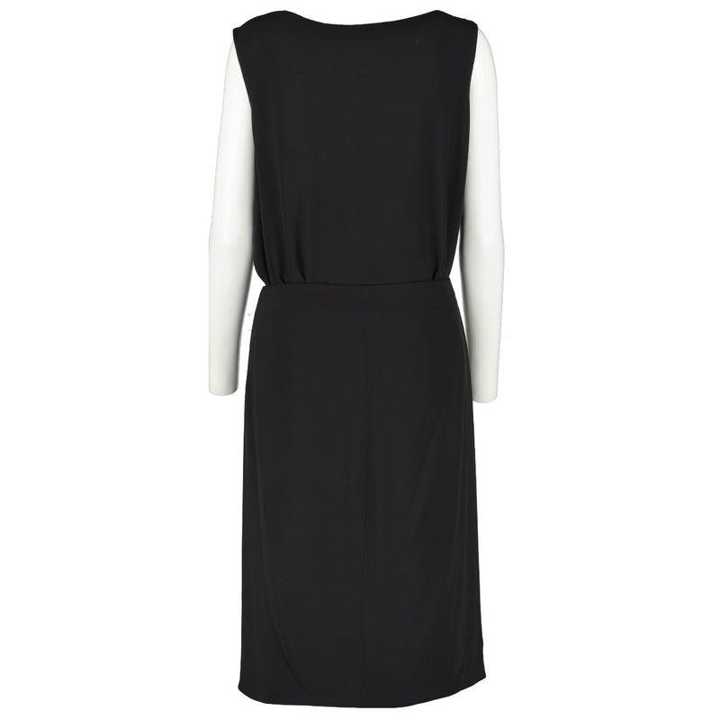 Hermès Black Silk Dress/Wrap Skirt Set