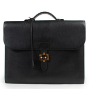 Hermes Black Vache Fjord Sac A Depeche 38 Briefcase. shop safe online Hermes Black Vache Fjord Sac A Depeche 38 Briefcase. acheter en ligne seconde main Hermes Black Vache Fjord Sac A Depeche 38 Briefcase