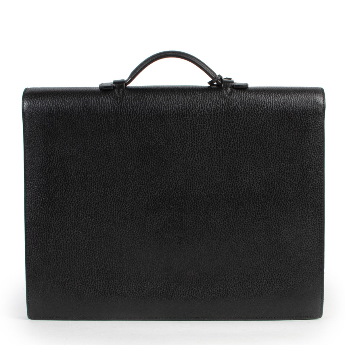 Hermès Sac A Depeches 38 Black Fjord Briefcase