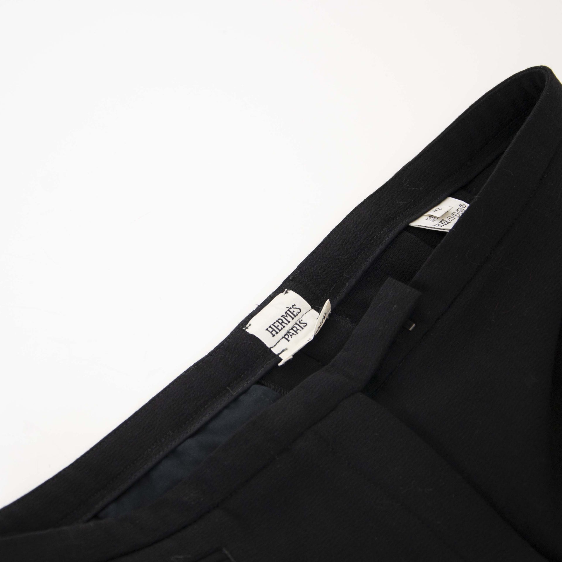 hermès zwarte wol broek nu te koop bij labellov vintage mode webshop belgië