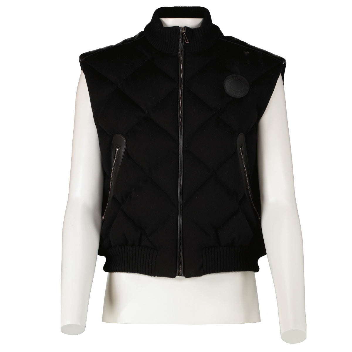 Hermès Black Padded Cashmere Gilet - size 40 aan de beste prijs bij Labellov
