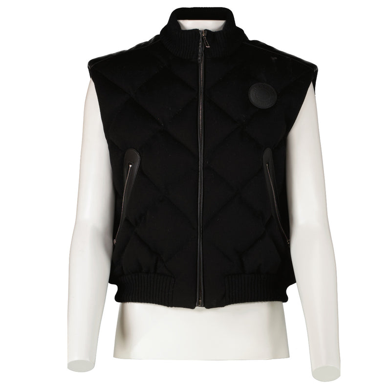 Hermès Black Padded Cashmere Gilet - size 40 aan de beste prijs bij Labellov