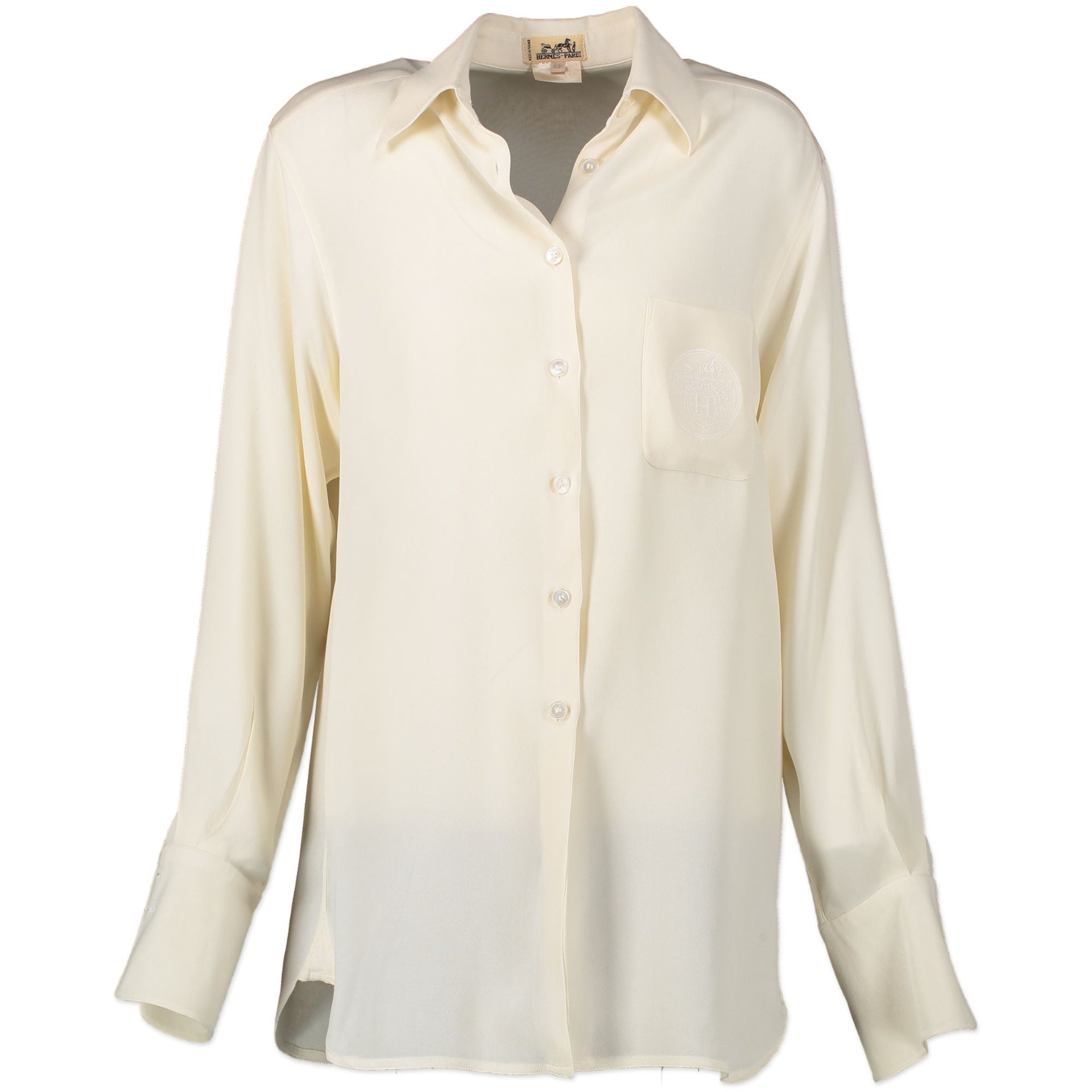 Hermes Creme Blouse - size 40 - for the best price at Labellov