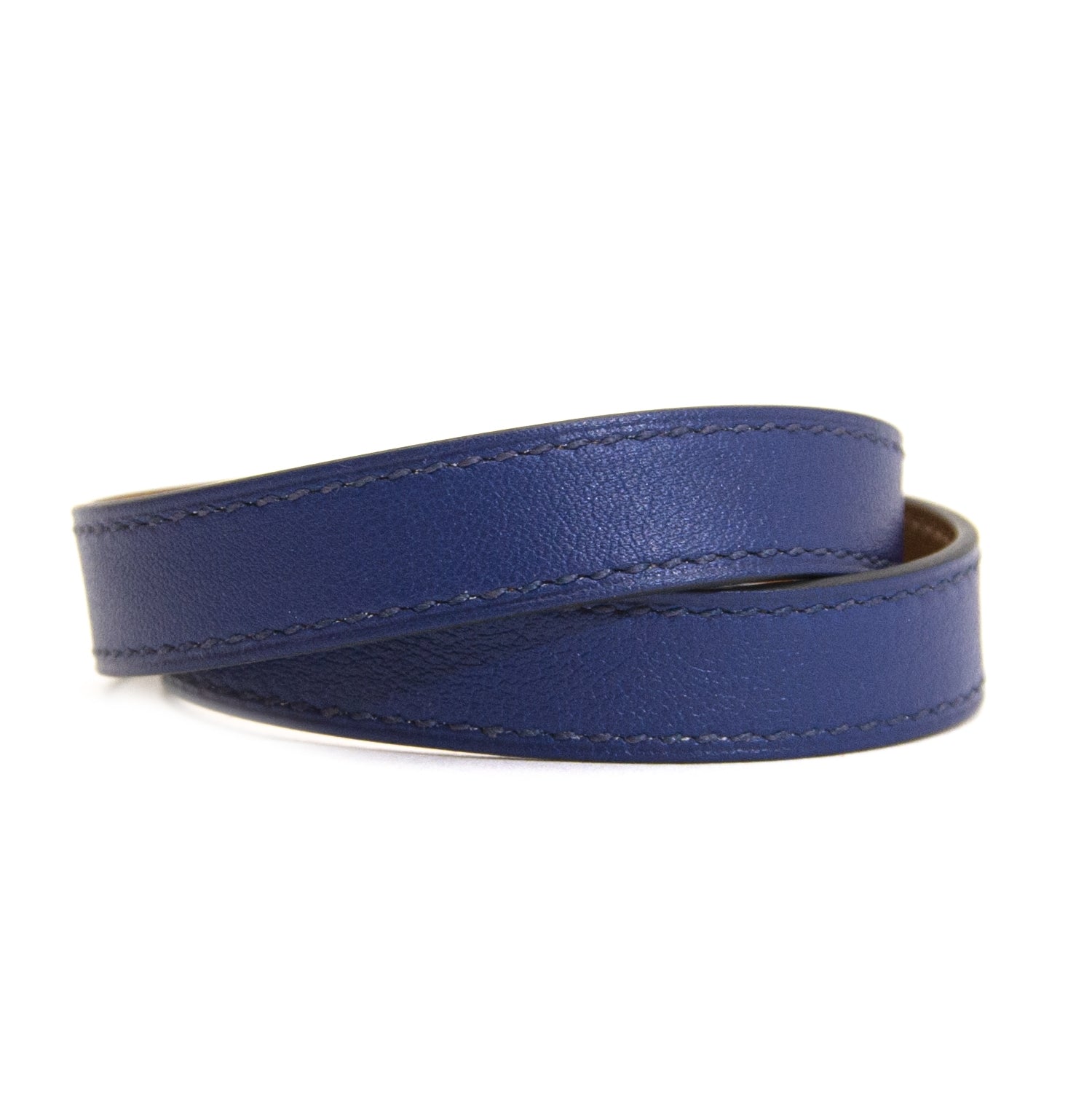 Hermès Kelly Double Tour Blue Bracelet now for sale at labellov vintage fashion webshop belgium