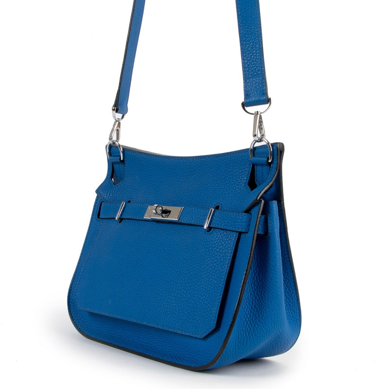 shop online authentic second hand designer Hermès Jypsiere 28 Togo Bleu Electric PHW at Labellov
