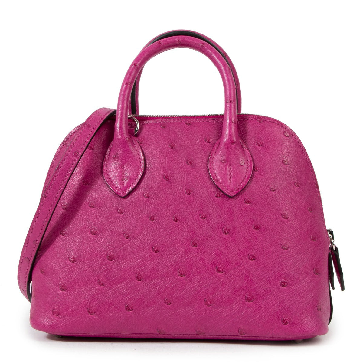 authentic second hand luxury designer hermes mini bolide ostrich bag only on labellov.com