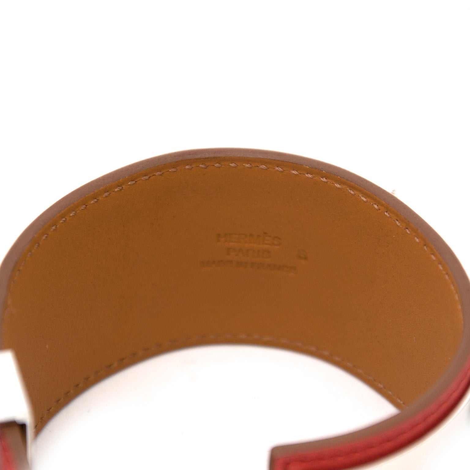 Looking for a BRAND NEW Hermès Collier de Chien Veau Tadel Sanguine Bracelet PHW?