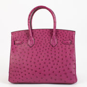 2018 Hermès Birkin 30 Rose Pourpre Ostrich PHW
