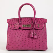 Hermès Birkin 30 Rose Pourpre Ostrich PHW