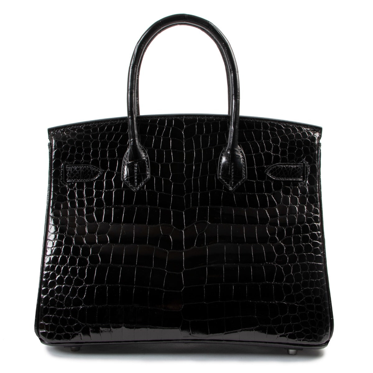 achetez hermes birkin 30 crocodile porosus lisse noir chez Labellov