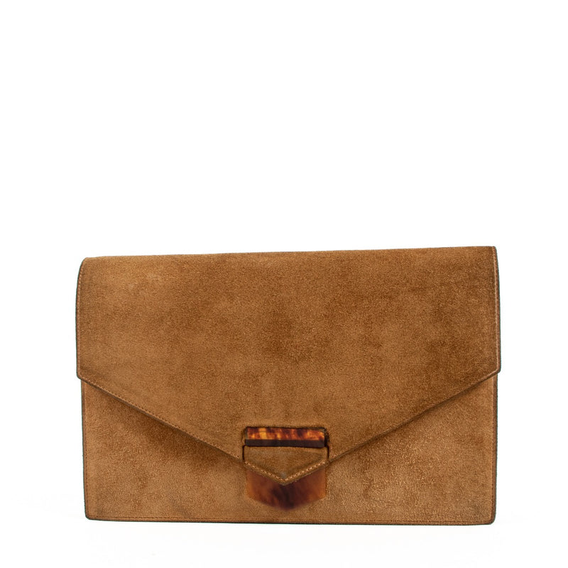 Hermès Pan Natural Doblis Suede Vintage Clutch