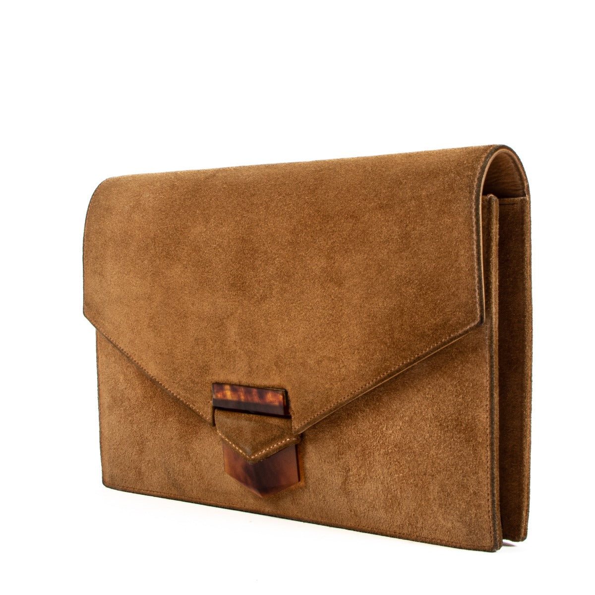Authentic second hand vintage Hermes Pan clutch on www.labellov.com