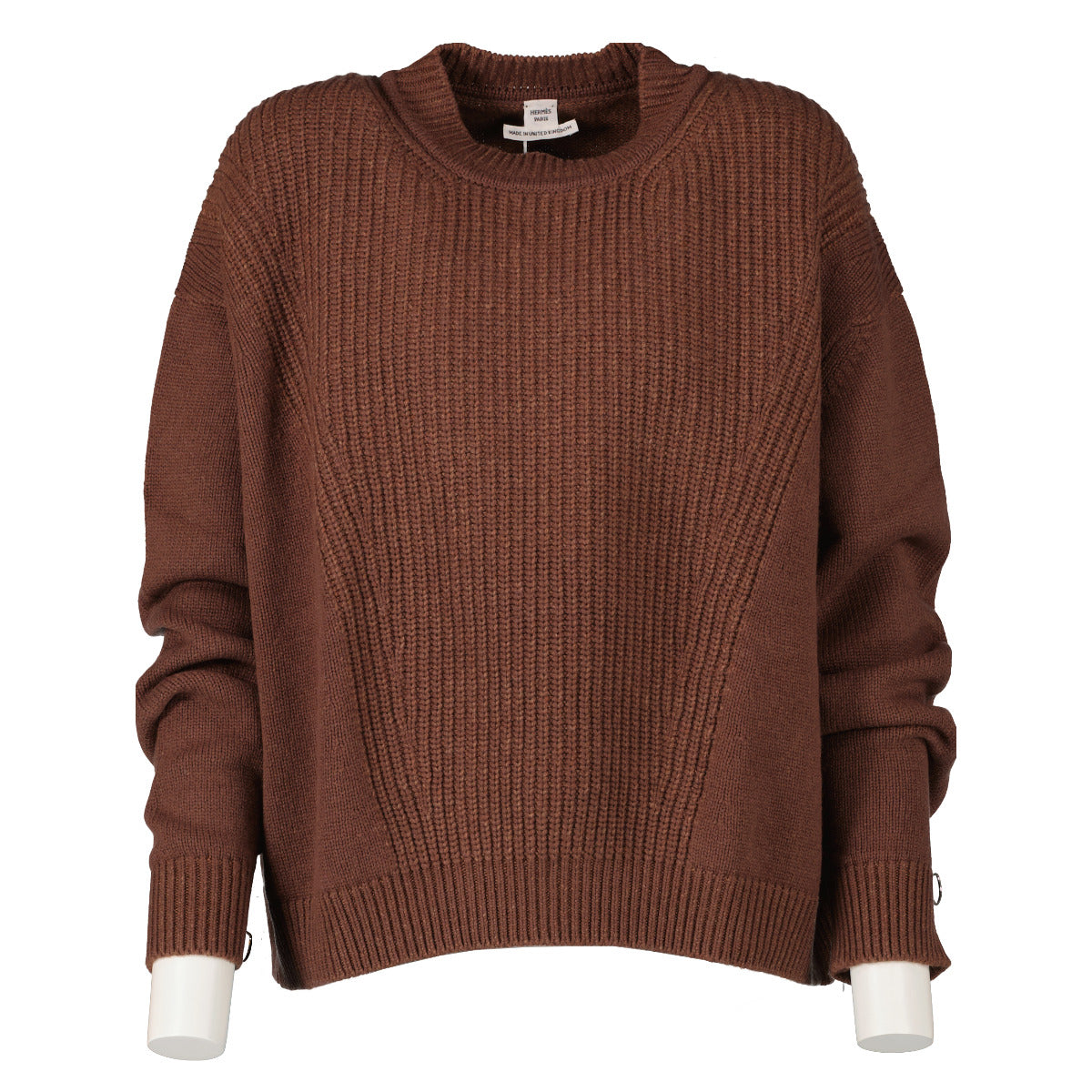 Hermès Brown Cashmere Knit Sweater
