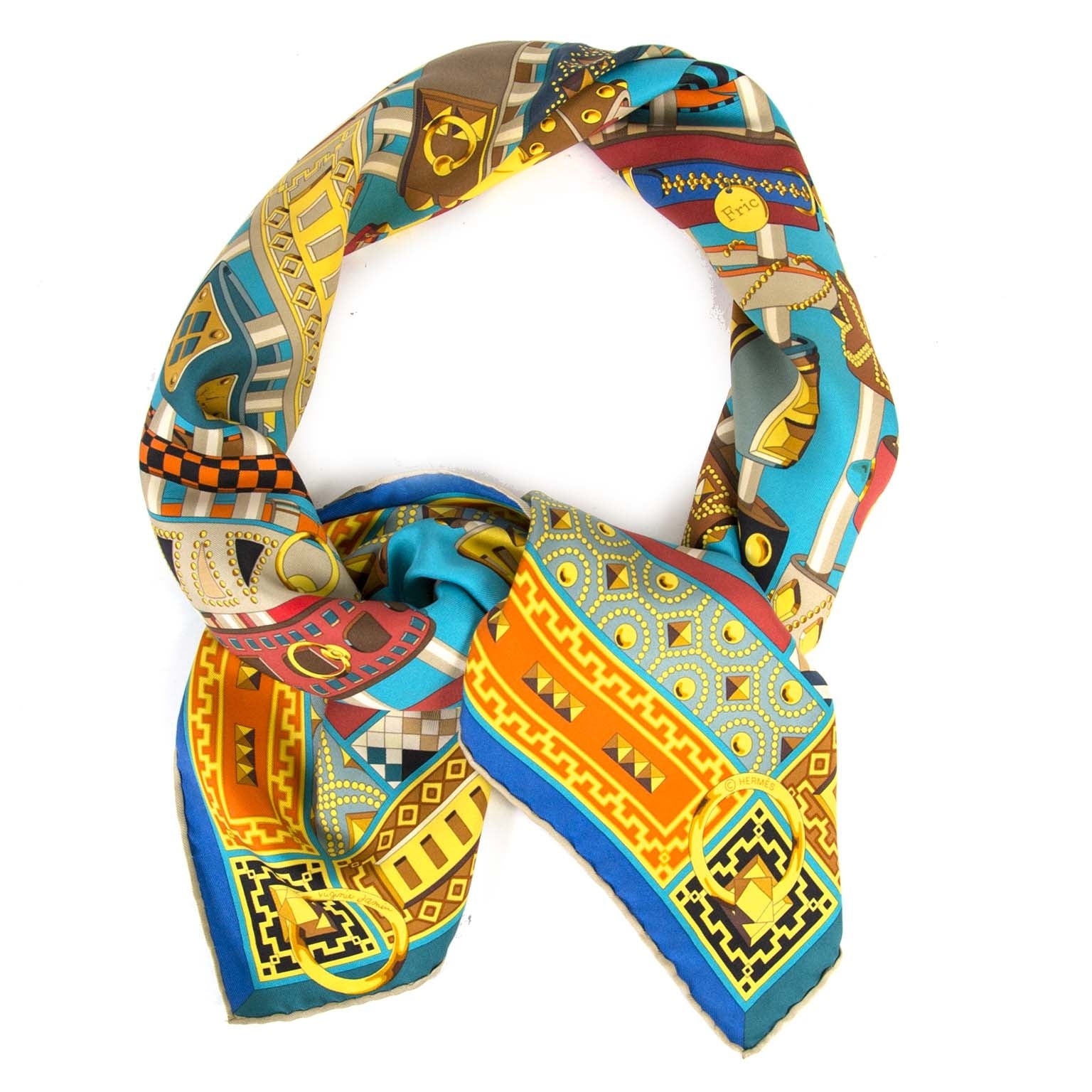 Hermès Carré Silk Scarf 'Colliers De Chiens' for the best price at Labellov