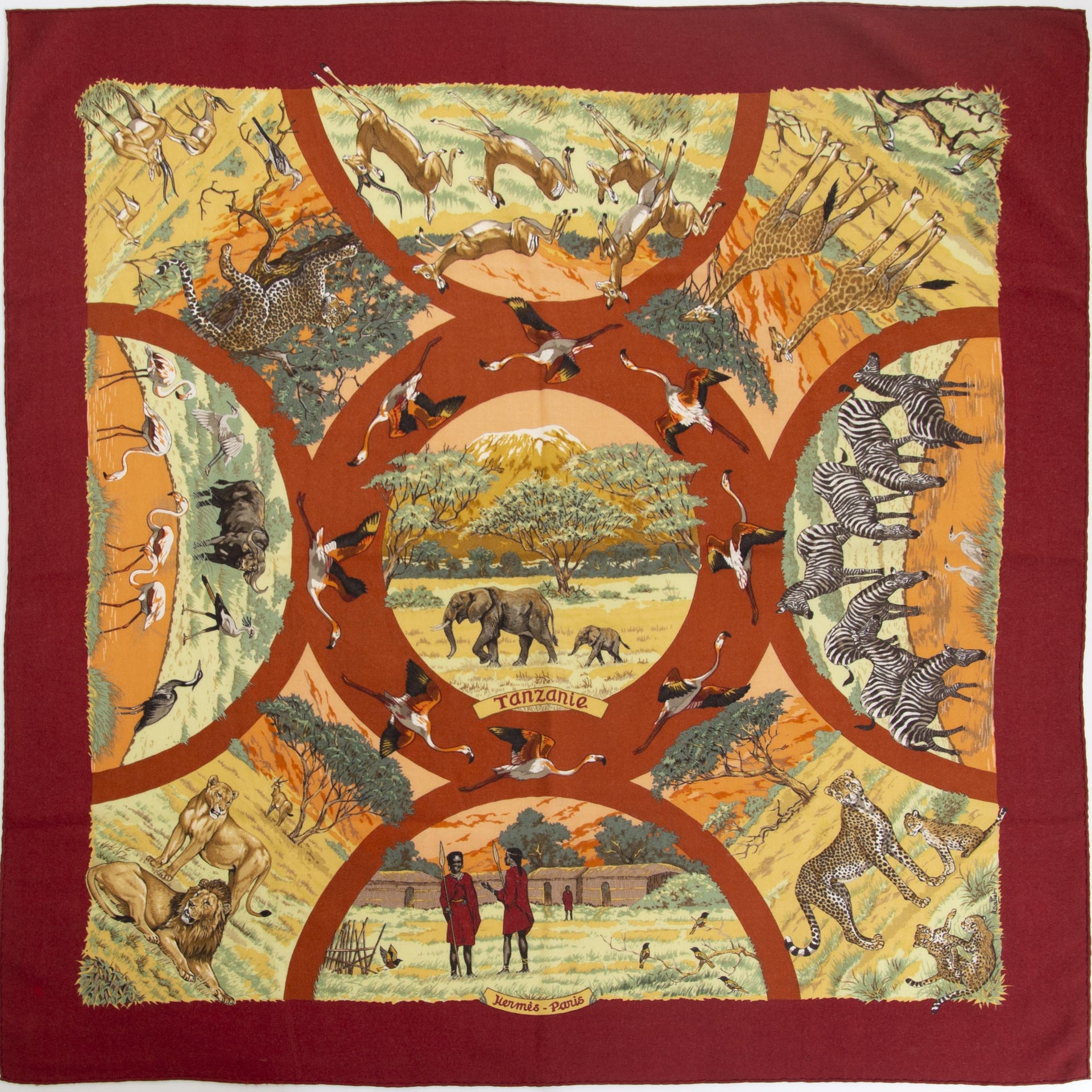 Hermès Cashmere 'Tanzanie' Scarf now for sale at labellov vintage fashion webshop belgium
