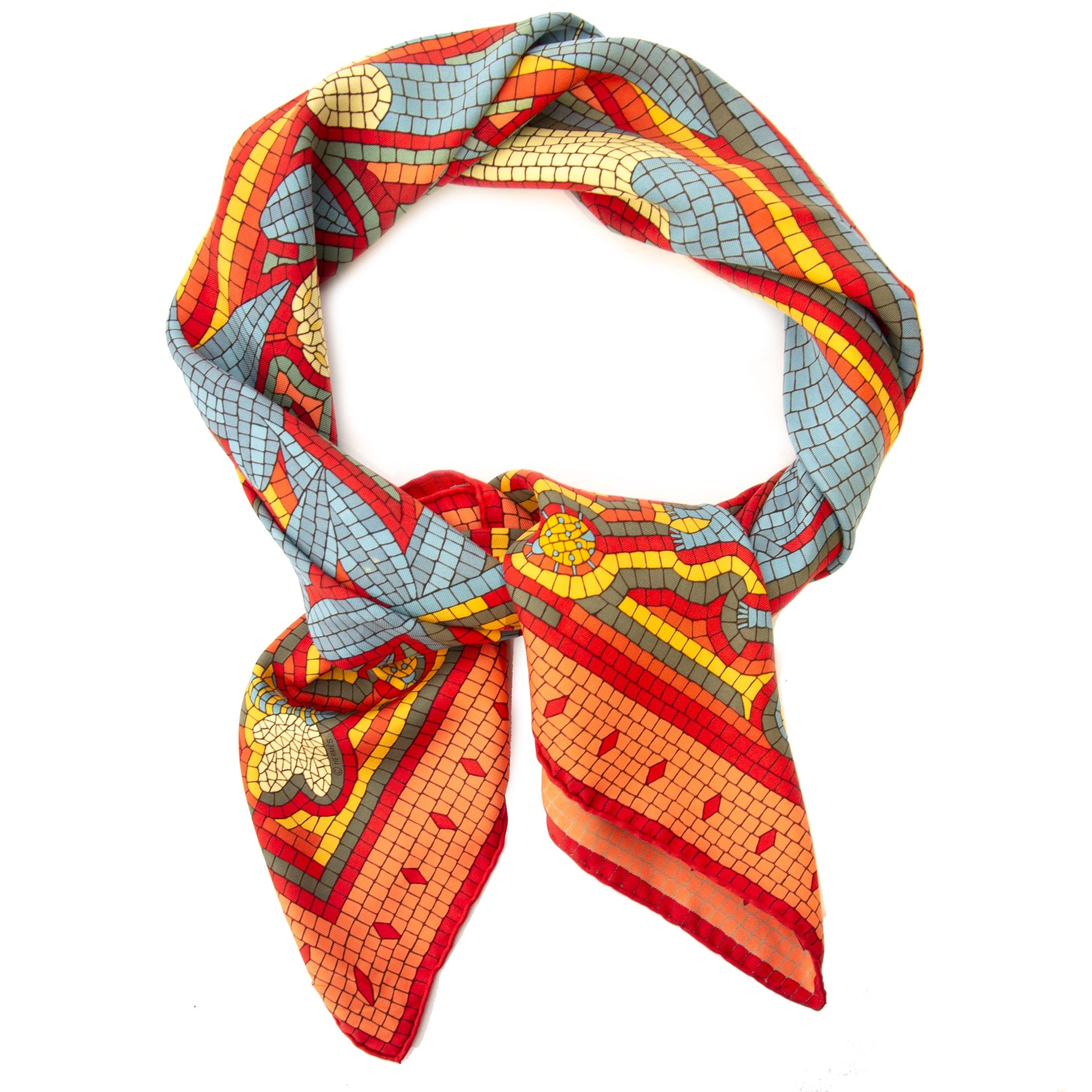Authentic second-hand vintage Hermès Carré Cave Felem Scarf buy online webshop LabelLOV
