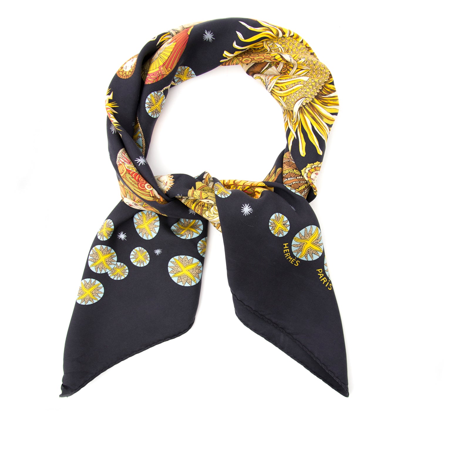 shop safe online Hermès carré de soie 'Le Roy Soleil'