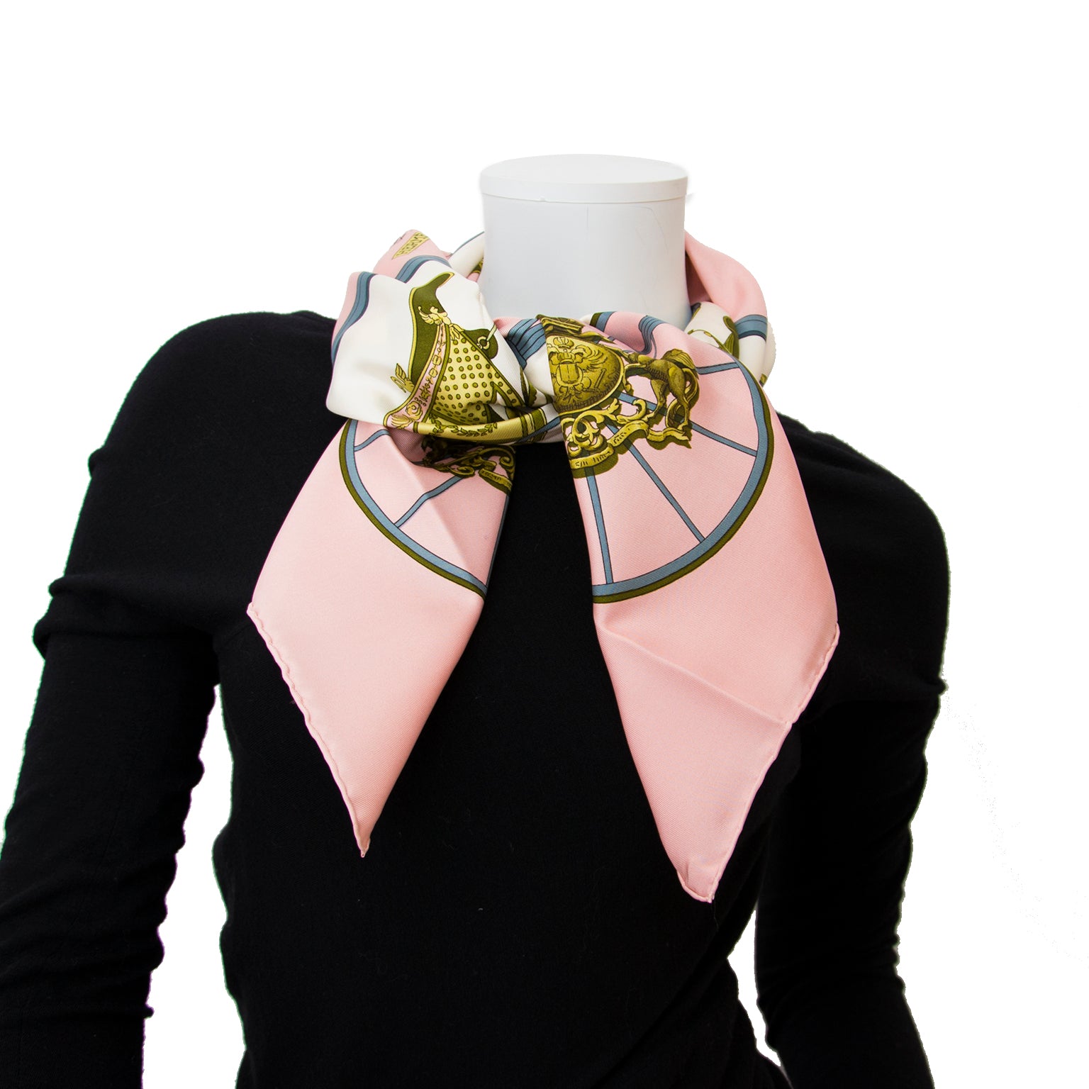 koop veilig online Hermès Pink Carré De Soie 'Brides De Gala'