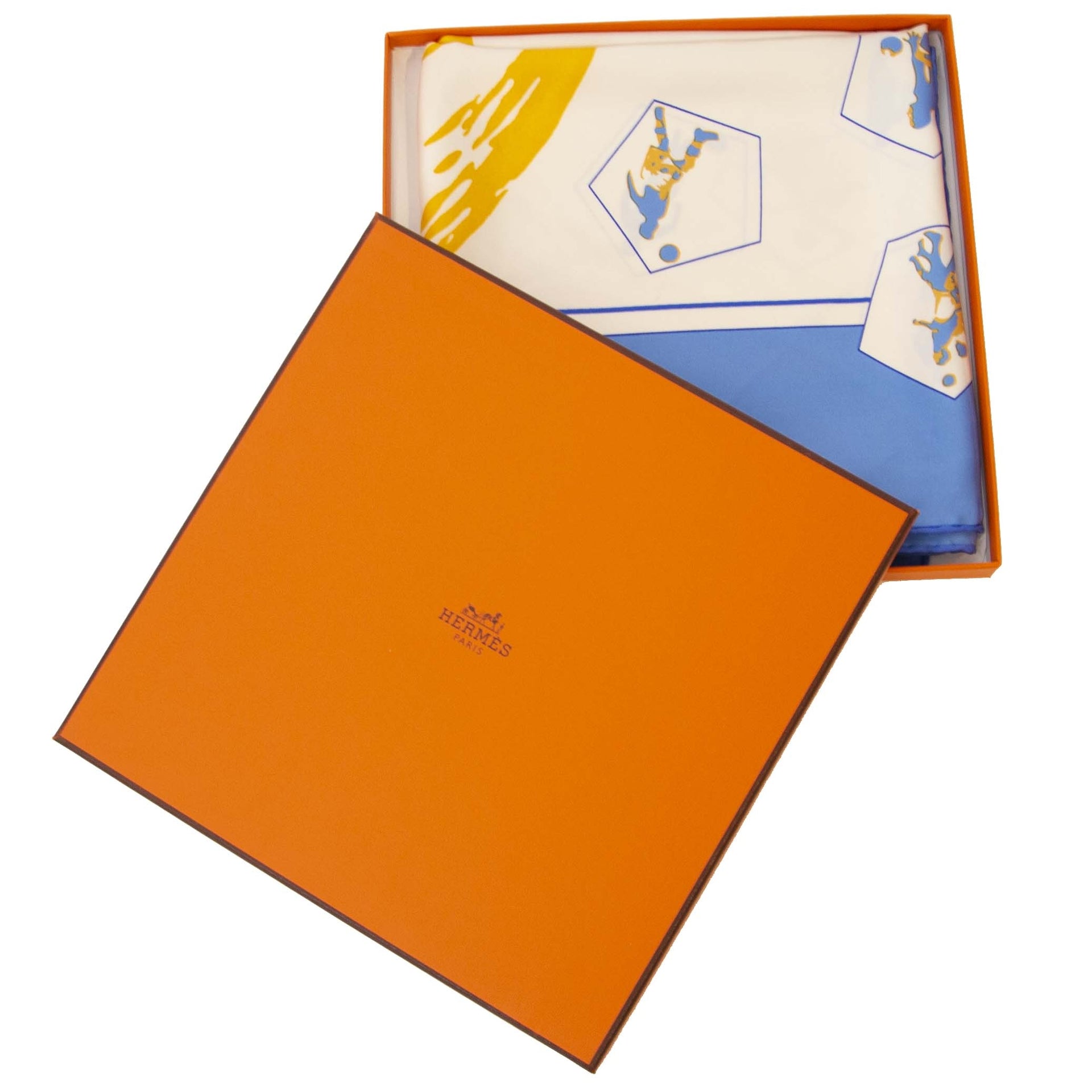Authentique seconde main vintage Hermès Carré Vive Les Champions achète en ligne webshop LabelLOV