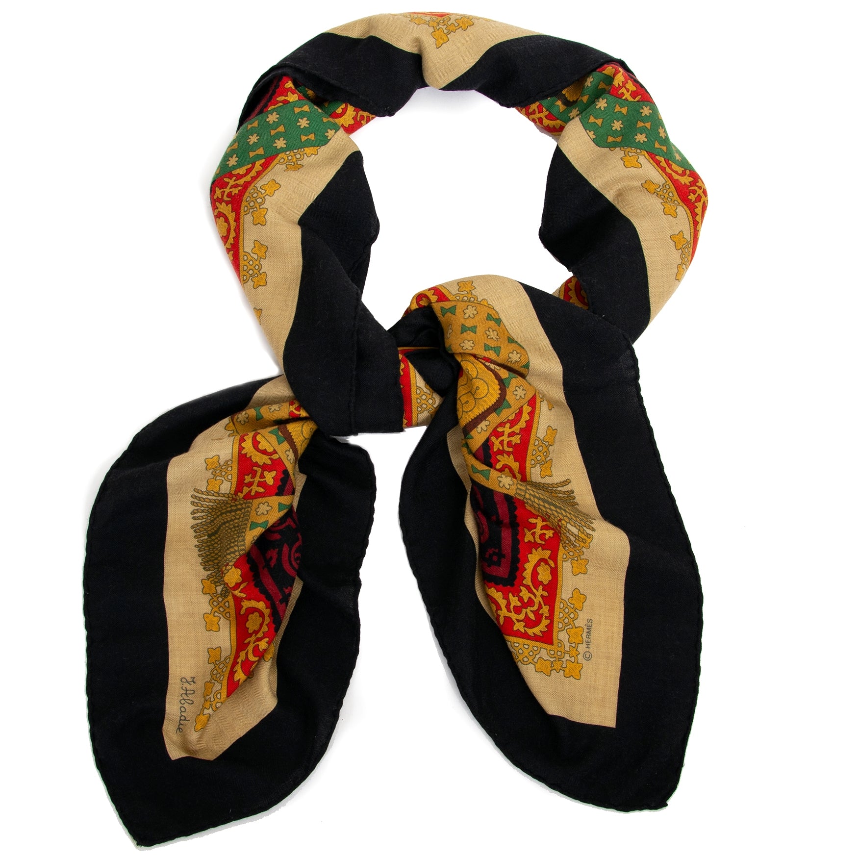 Hermès J. Abadie Brin d'Or Cashmere and Silk Shawl