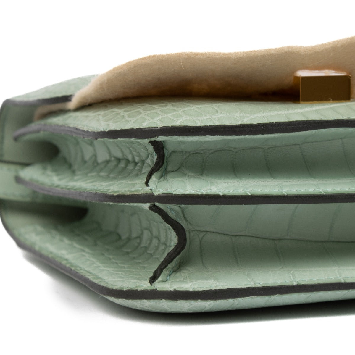 Hermès Constance Mini 18 Vert d'Eau Matte Alligator GHW