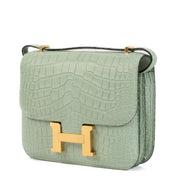 Hermès Constance III Mini Vert d'Eau Matte Alligator GHW