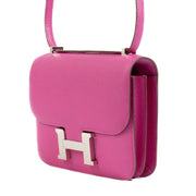 Authentic second hand Hermès Constance Mini III 18 Magnolia Chevre Mysore PHW on www.labellov.com