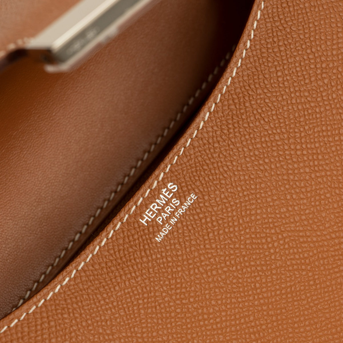 hermes constance logo stamp detail