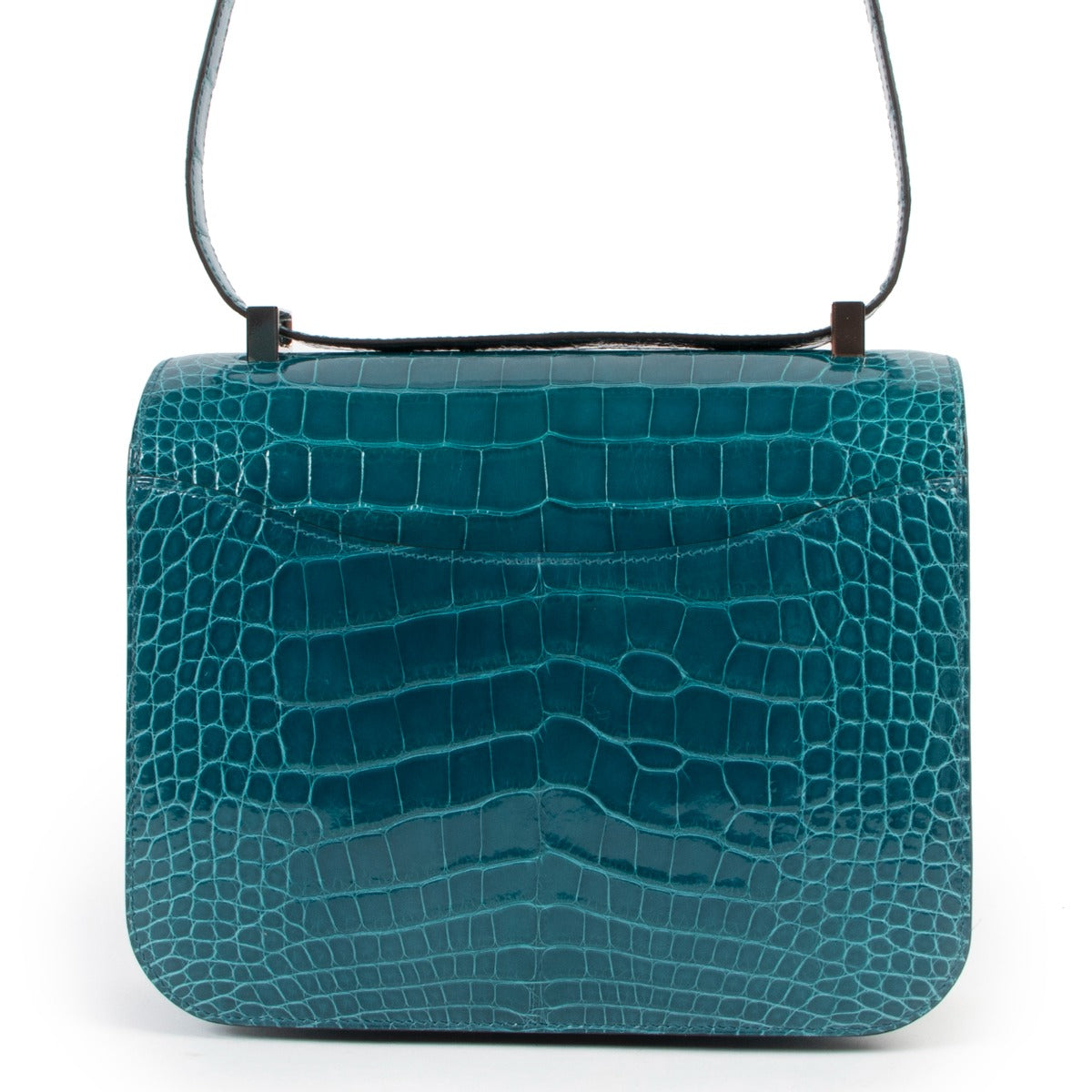 achetez seconde main Hermès Constance 24 Vert Bosphore Alligator Lisse dans Labellov.com
