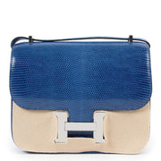 Buy authentic second hand luxury designer Hermès Constance Mini Bleu Saphir Lizard Niloticus Lisse PHW at Labellov.