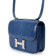Hermès Constance III Mini Bleu Saphir Lizard Niloticus Lisse PHW