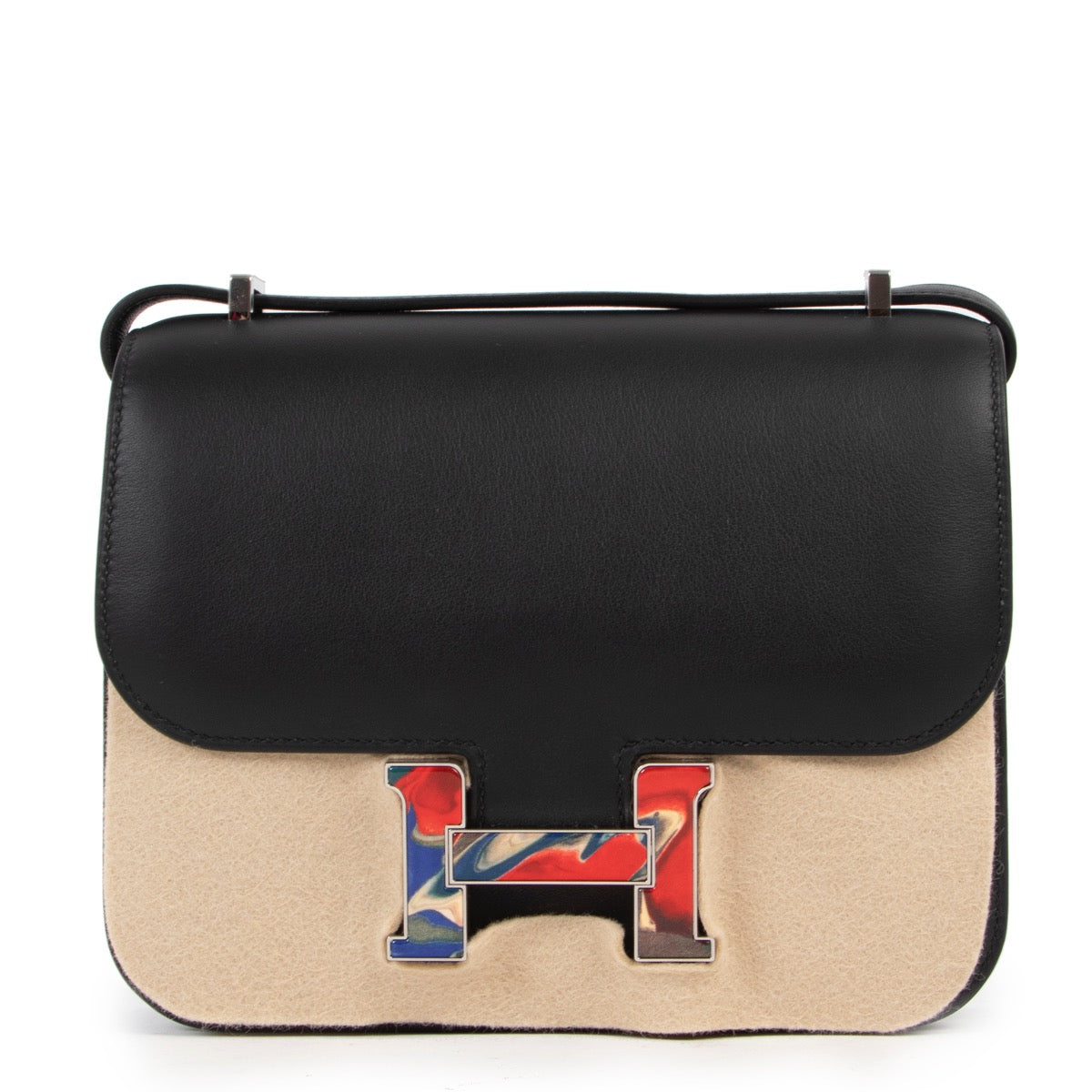 Buy and sell safe online this rare Hermes constance mini with marble lock