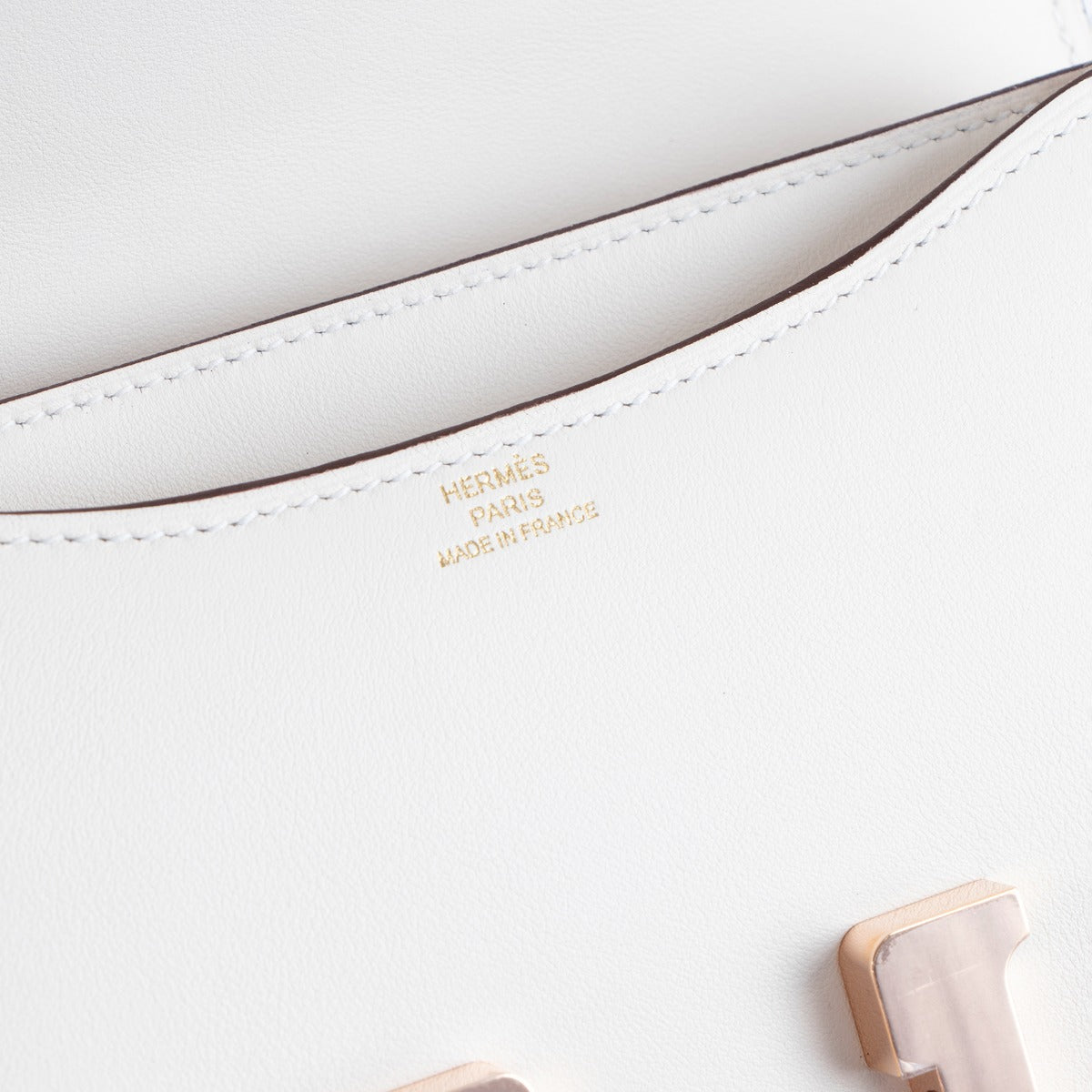 Hermès Constance mini second hand white swift