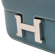 Authentic brand new Hermès Constance Mini New Bleu Jean Epsom on www.labellov.com