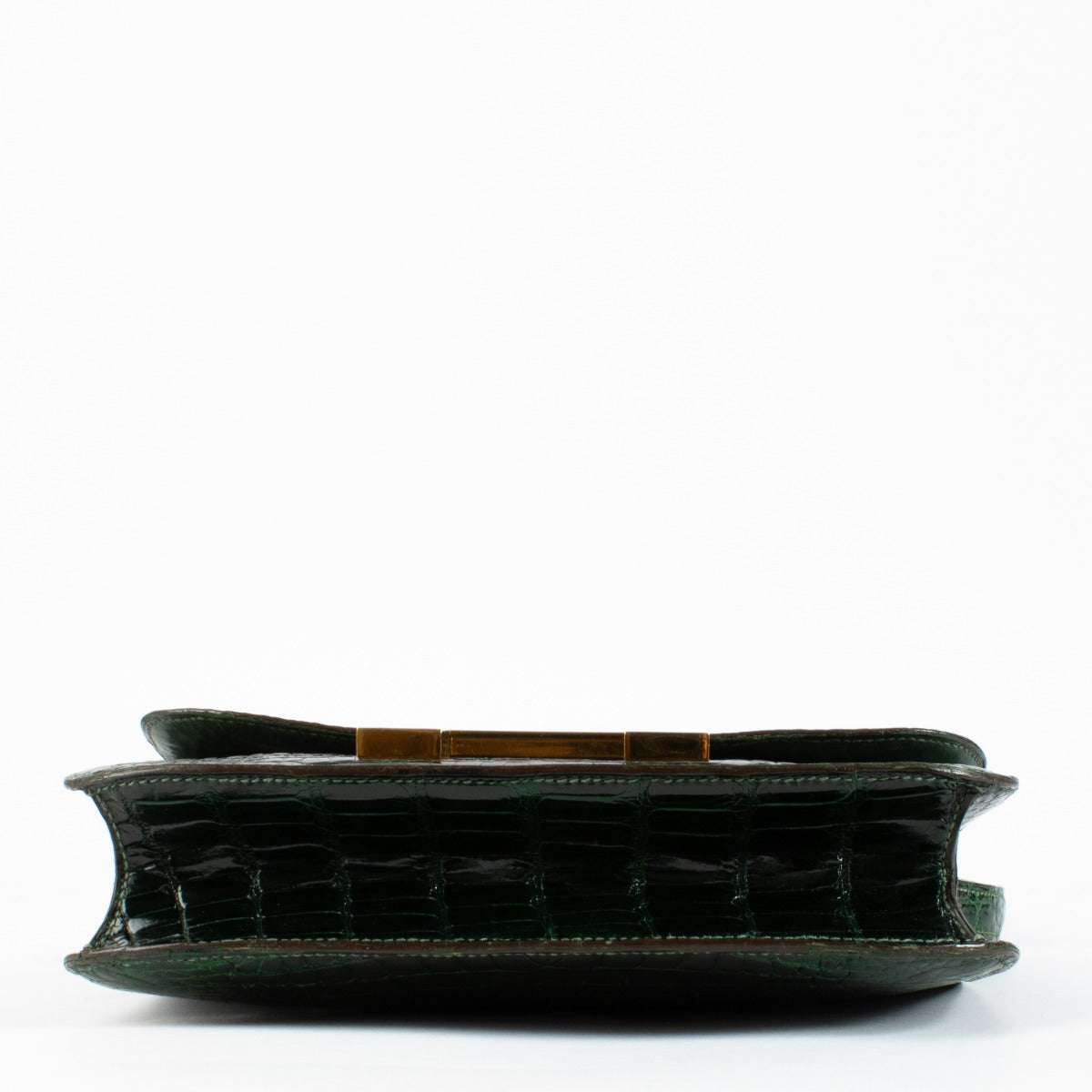 Hermès Vintage Constance 23 Vert Fonce Glanzend Krokodil Porosus GHW