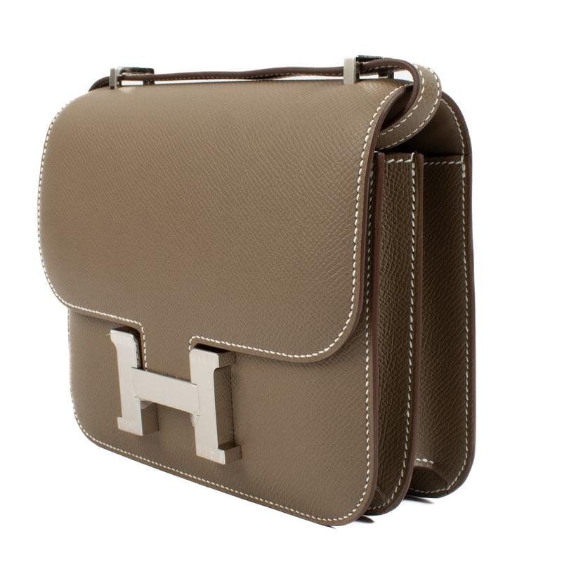 2024 Brand new Hermès Constance Mini Etoupe Epsom PHW