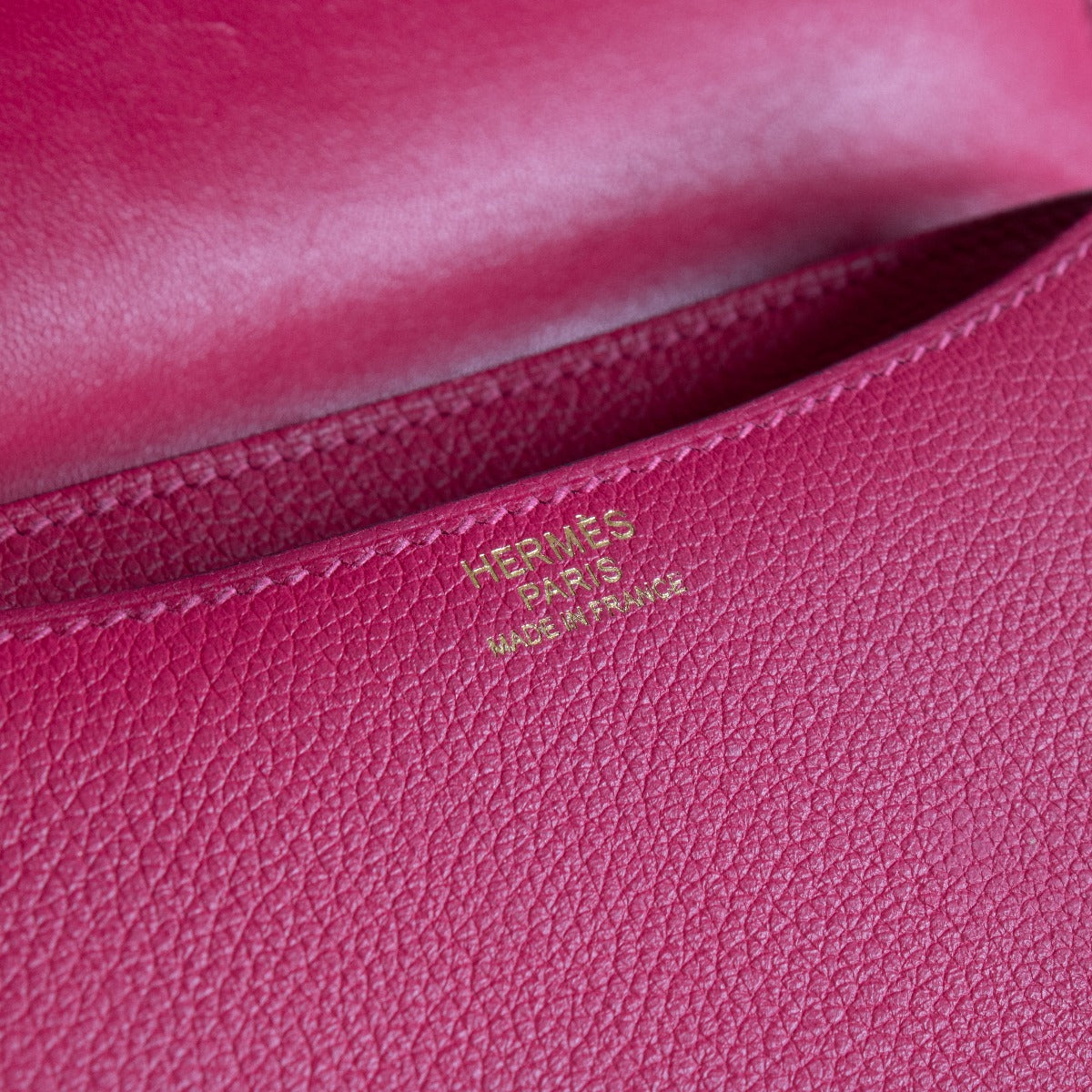 Hermès Constance 24 Rose Mexico Evercolor GHW