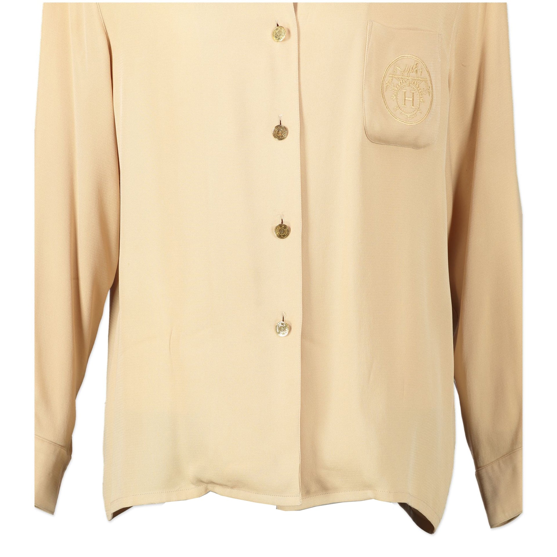 Hermès Camel Blouse