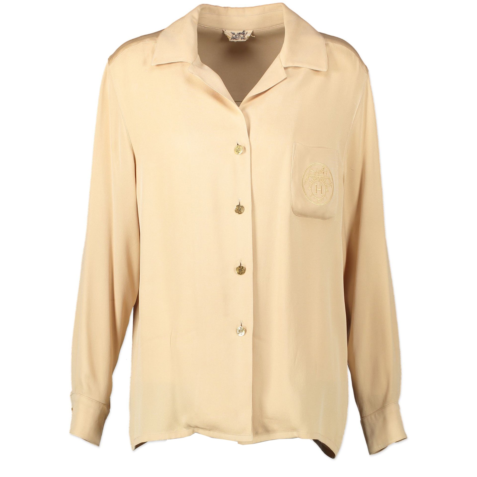 Hermès Camel Blouse