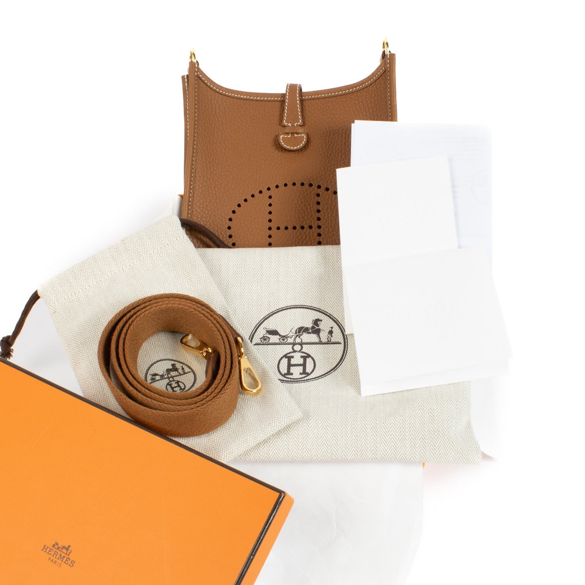 Hermès Evelyne 16 Gold Clemence GHW
