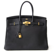 shop safe online secondhand designer Hermes Birkin 35 Black Togo GHW +INVOICE webshop labellov.com