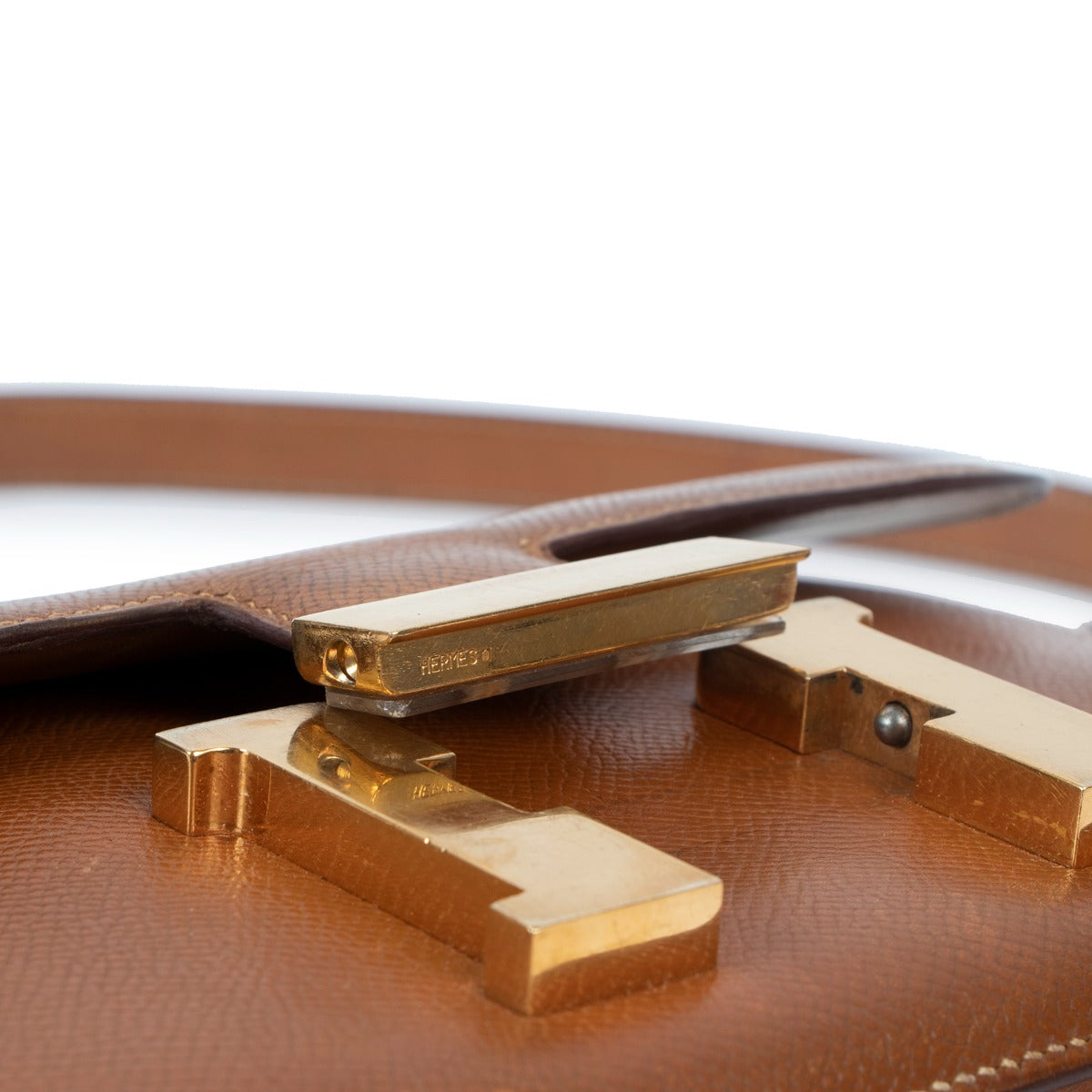 Shop authentic second hand Hermès Vintage Constance 23 Gold Courchevel Gold Hardware at Labellov